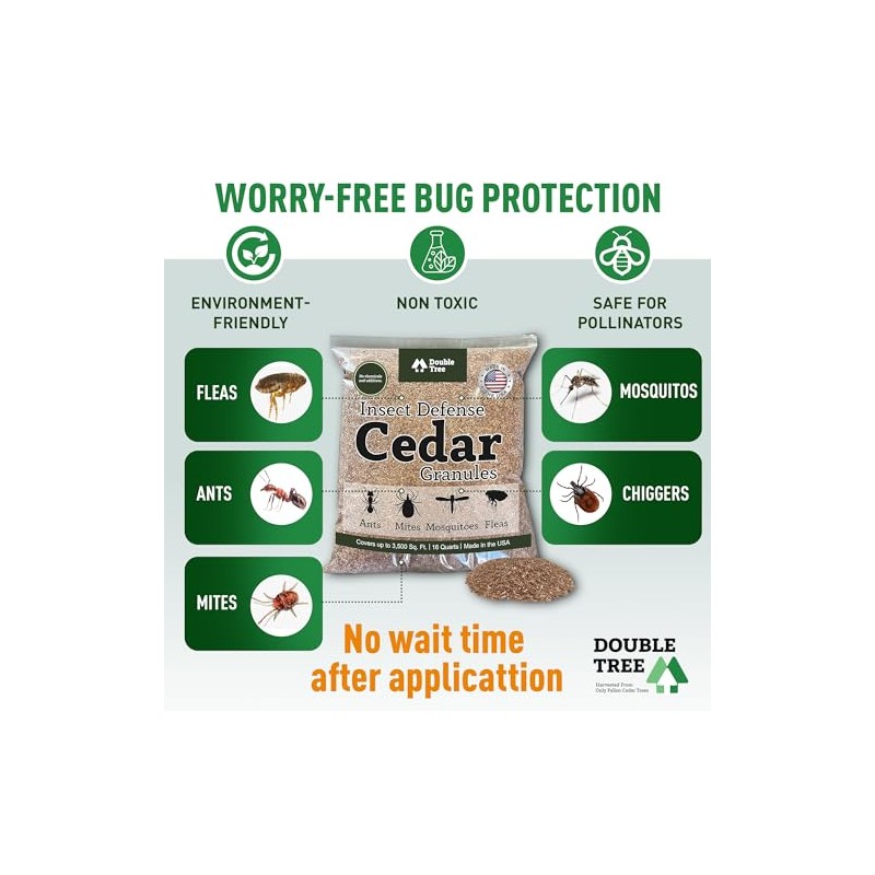 Double Tree Home and Garden Cedar Granules | Repels Fleas,