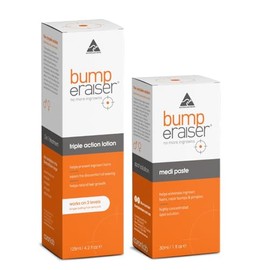 Bump Eraiser Triple Action Lotion Duo – Ingrown Hair Prevention & Treatment Kit with Lotion & Medi Paste – Razor Bump Solution for Bikini Line, Face, Underarms – Post Waxing & Shaving Care