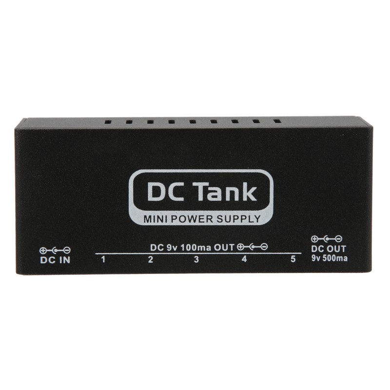 Pedal Power Supply 6 Isolated Outputs Metal Black Electric Equipment