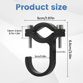 Biqing 2pcs Steering Wheel Hook Universal Aluminum Handlebar Mount Bracket for Motorcycle, Bike etc