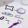Vagocom 4Pcs Bone Shaped Keychain Clip,1.97Inches/5cm Aluminum Alloy Spring Key