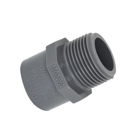 METALLIXITY PVC Hose Adapter, (1 Inch), Male Thread PVC Pipe Fittings Furniture Connector - for Water Supplies Build, DIY, Garden Shelf Greenhouse, Grey