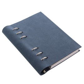 Filofax Clipbook Architexture PER Notebook Blue Suede Blue A6 Faux Leather Refillable Notebook 143004