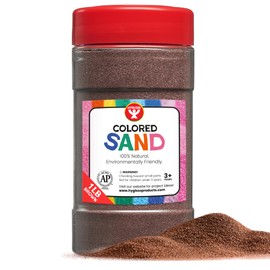 Hygloss Products, Colored Craft Sand in No-Mess Bottle, 1-Lb. Brown