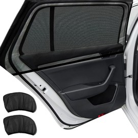 SilverChry Auto-Sonnenschutz für Kinder, Car Side Window Sunshade, 2-Teilige Autofenster Sonnenschutz Kinder für Autos, Suvs, Dehnbar und Kratzfest, Sonnen- und Insektenschutz