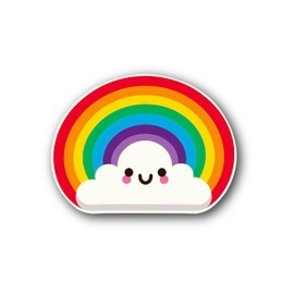 Large Rainbow Sticker for Car Versatile Car Stickers and Decals Durable Car Sticker Set Durable Automotive Exterior Accessories Ideal for All Vehicles (1PCS,5.5'')