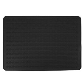 Dish Drying Mat Silicone Non Slip Heat Resistant Hot Pot Dish Pad for Kitchen Counter Table Under Sink Drawer Liner Black