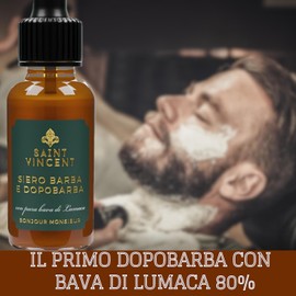 Dopobarba Naturalava Serum for Men from Lumaca, Aloe and Hyaluronic Acid, Hyaluronic Acid (Saint Vincent Serum Anti-Wrinkle, Lenitive, Dermoplastic, Moisturising, Nourishing and Anti-Age, Made in Italy.