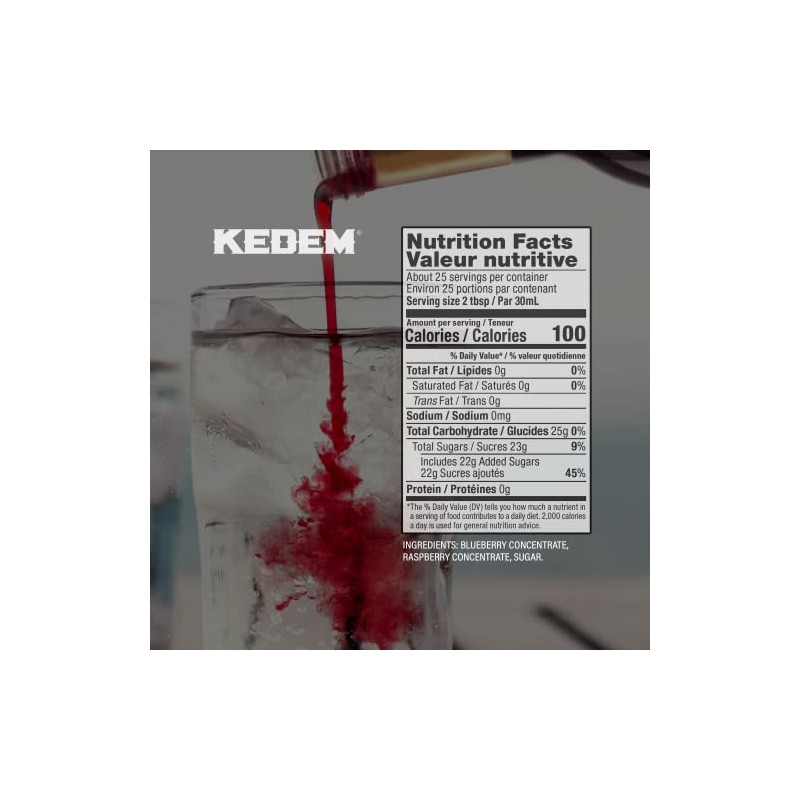 Kedem Real Raspberry and Blueberry Syrup 25.4oz | Made with