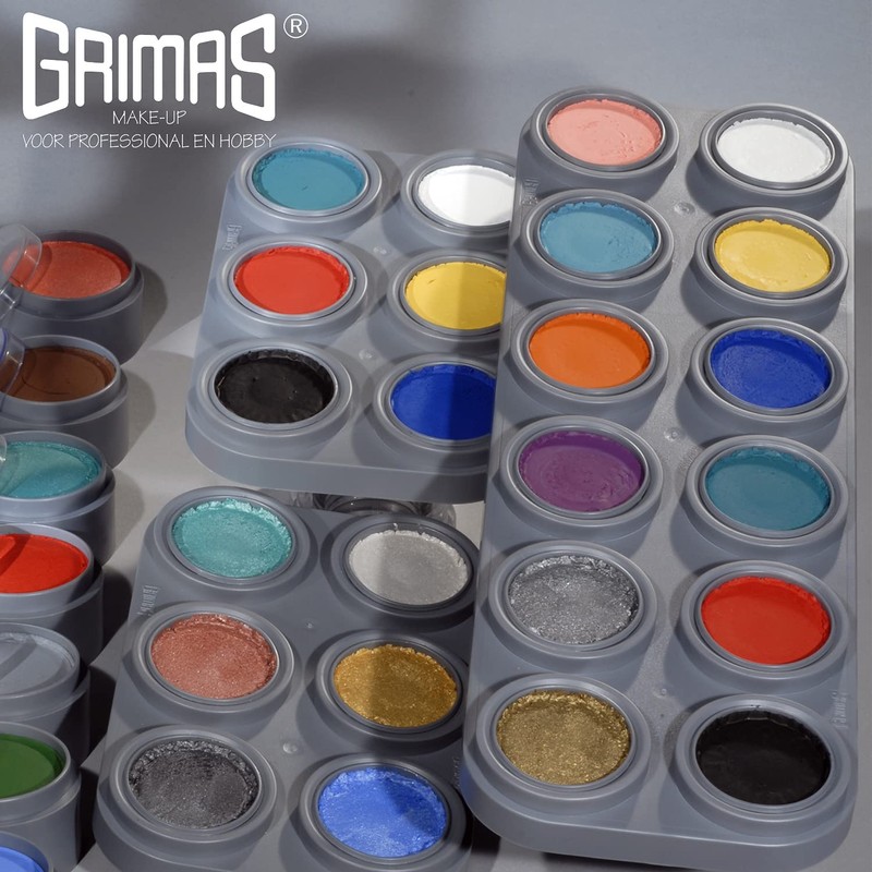 Grimas Professional Make-Up Palette Water Make-Up, Matte Basic Colours, 6