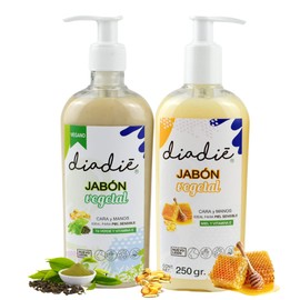 DIADIÉ Jabon para piel sensible, cara, manos. 2pack. Limpia e Hidrata. 250gr