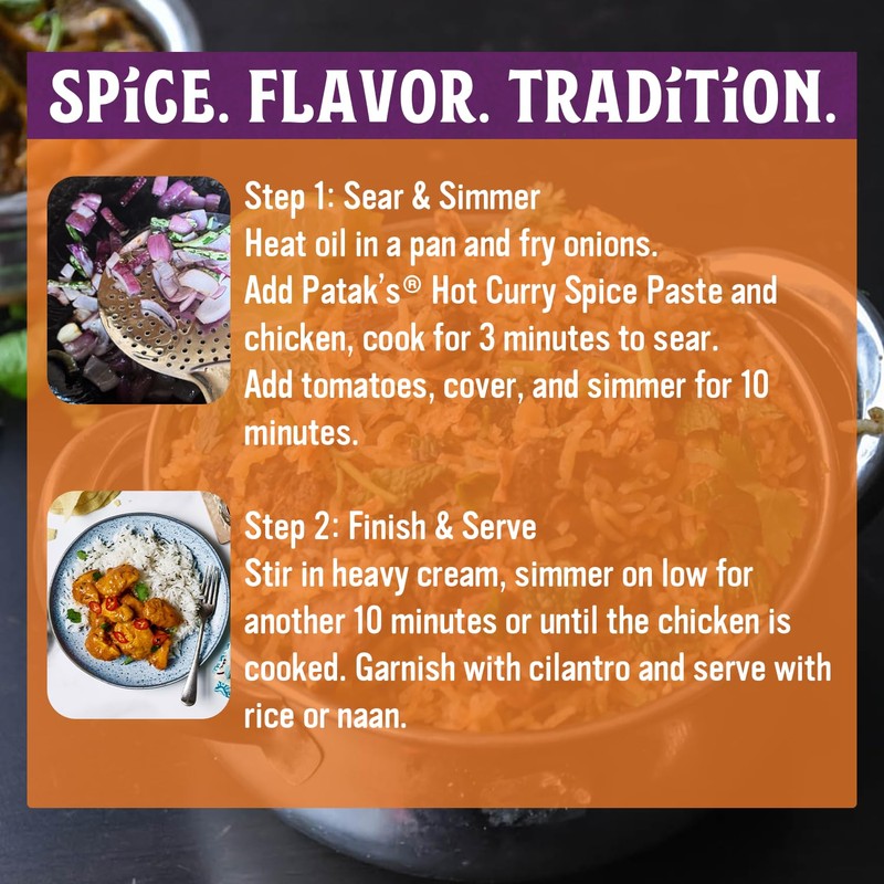 Patak’s Hot Curry Spice Paste - Hot Indian Cooking Paste