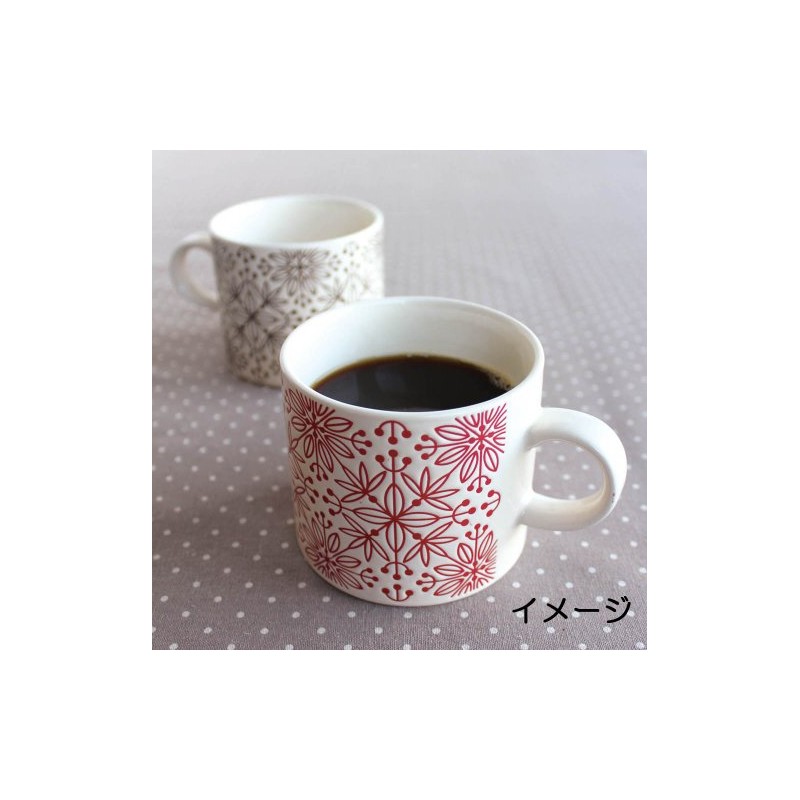 Hogdseirrs フラワーモザイク マグ レッド 20715