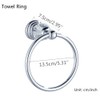 WOLIBEER Crystal Toilet Paper Holder Chrome Hand Towel Ring Towel