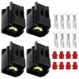 SG Store 4Sets Motorrad 2Pin Zündspule Stecker Reparatursatz Stecker Kompatibel mit Suzuki Kompatibel mit Yamaha