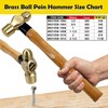 WEDO Brass Ball Peen Hammer 32 oz(2lb), Ball Pein Hammer