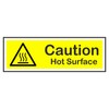 2 X CAUTION HOT SURFACE WARNING SIGN VINYL STICKERS
