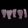 Justinstones Carved Rose Quartz Peace Angel Pocket Guardian Angel Healing