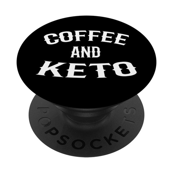 Lustiges Kaffee- und Keto-Design PopSockets mit austauschbarem PopGrip