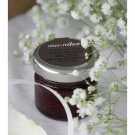 Alain Milliat Mecker Raspberry Jam Minis | 1 Oz Jar (60 Glass Jars per Case) | Imported from France