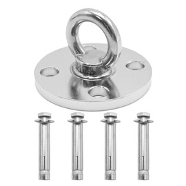 Ollanoos 304 Ceiling Mount Hanger with 4 Anchor Screw, Fixing Hanger Hammock Hook for Hanging Outdoor Swings Hanging Chairs Hammocks Aerial Yoga, Climbing Ropes (500kg Load Capacity)