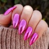 1 Jar Hot Pink Chrome Nail Powder Magic Metallic Mirror