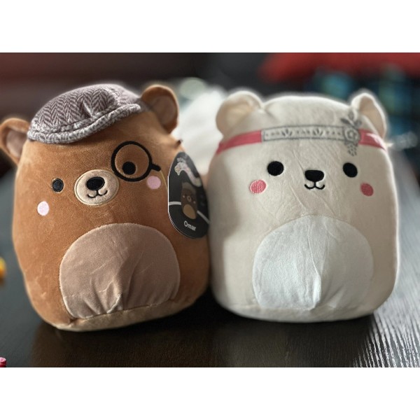 Squishmallows FANCY FRIENDS OMAR & BROOKE Bear Animal Stuffed Cuddly