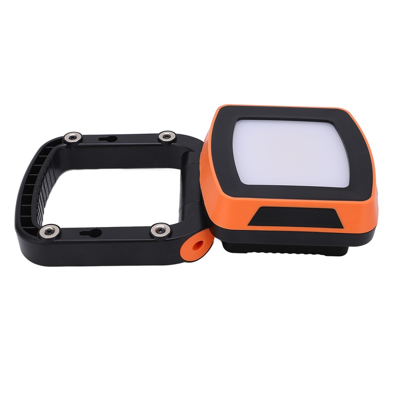 Orange Portable Rechargeable Work Light LED Flood Lights Folding Stand