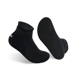 Gogokids Children's Neoprene Socks, 3 mm, Warm Diving Socks, Non-Slip Swimming Socks, with Velcro Fastening, Beach Volleyball Socks for Snorkelling, Surfing, Beach Volleyball, Beach