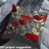 Poppy Flower Upholstery Fabric by The Yard, Garden Floral Bltanical