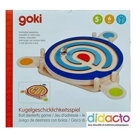 GOKI 59977 Parcour Ball Dexterity Game Stacking & Snapping Toys, Multicoloured
