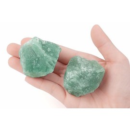QINJIEJIE QINJIEJIE Grn Aventurin Gro?e Kristall 2 Stck 100% Natursteine Rohstein Heilsteine Raw Steine Premium Wasserstein fr Meditation Reiki Dekosteine
