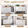 Memorywuu 2 Pcs Built-in Cabinet Doors with Silver Handles 16.25