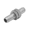 Fitvell Stainless Steel 1/4" Hose Barb Bulkhead Fitting Thru-Bulk Bulkhead