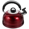 Mikinona Whistling Kettle 1l Small Camping Tea Pot Red Stainless