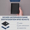 VON HEESEN® Men's Leather Wallet with Coin Compartment and RFID