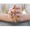 Nazareth Store Original Jerusalem Olive Wood Rosary Catholic Wood Prayer
