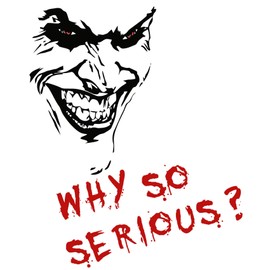 Joker Sticker 10 x 7 cm Why So Serious Lettering Saying Vehicle Decor Film for Car Bus Caravan Car Accessories Car Sticker Clown (Black Gloss, K059 + K061 Joker with Lettering)