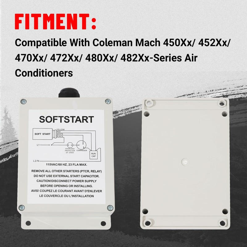 NYXCOMAN Soft Start, AC Capacitor Soft Start Control Kit Compatible