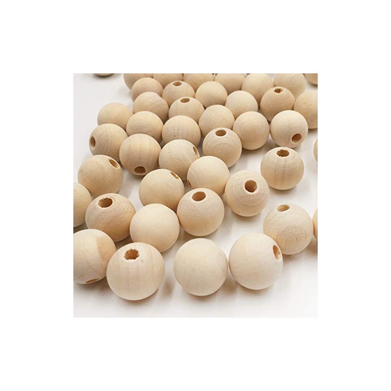 Cuentas Bolitas de Madera Artesanal 20mm 100 piezas
