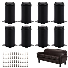 EATHEATY 8 PCS Adjustable Furniture Legs - 4 Inch Stainless Steel Cabinet Legs Feet - Heavy Duty Replacement Legs for Sofa Couch Dresser Desk Table Leg Extenders