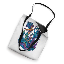 Psychedelic Mermaid Vibes Colorful Ocean Fantasy Duo Art Tote Bag