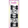 Dream World Ponytail Holder 20 MM Bead Solid Black &