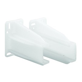 Prime-Line MP7227 Drawer Track Back Plate, 5/16 In. x 7/8 In., Plastic, White (1 Set)