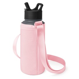 Simple Modern Water Bottle Carrier Sling with Adjustable Strap | Bottle Holder Crossbody Bag for Walking, Hiking and Traveling | Summit Collection | Blush