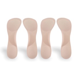 Forro invisible de gel de silicona, plantillas de apoyo para la bola de pies y arco, alivio del dolor del talón del pie, longitud 3/4 para mujer, zapatos de tacón alto 5-7,, 2 pares-desnuda, 2 Pair (Pack of 1)