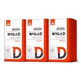 메가도스D 비타민D3 4000IU 고함량 비타민D 120정 X 3개 (12개월분) Megados D Vitamin D3 4000IU High Potency Vitamin D 120 Tablets x 3 (12 Months Supply)