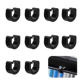 Bicycle Cable C-Clips Black 10Pcs: Brake Cables Clamps for Bicycles - Housing Hose Guide Clamps