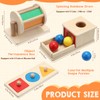 Sratte 3 Pcs Wooden Baby Toys Set, Object Permanence Box,
