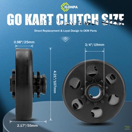 Centrifugal Go Kart Clutch 3/4" Bore 10 Tooth for #40/41/420 Chain Fits 2-6.5HP Small Engines for Predator 212cc for Honda GC160, GC190, GX120, GX140, GX160, GX200